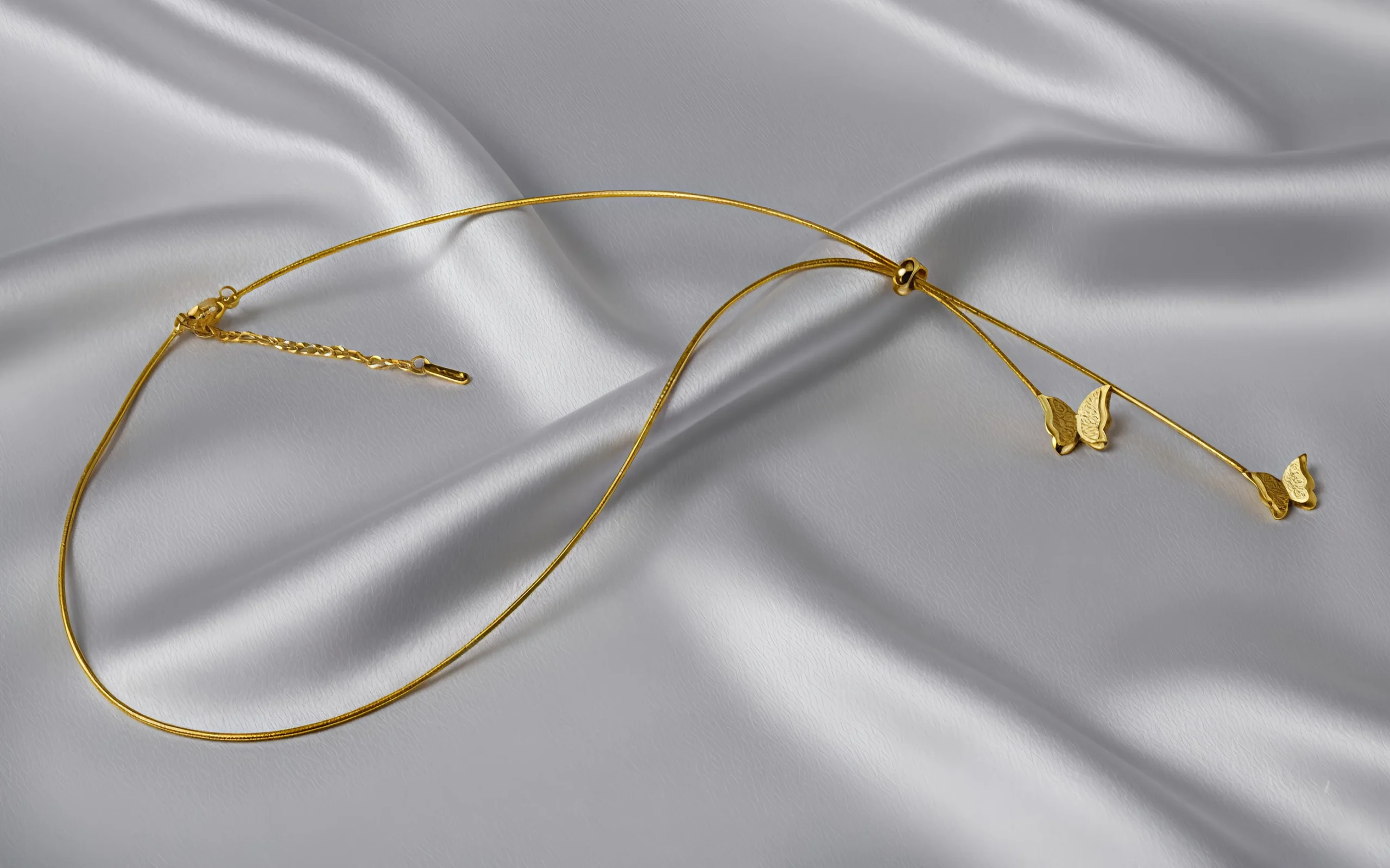 gold butterfly necklace, lariat necklace, y-necklace, adjustable choker, dainty jewelry, minimalist gold necklace, gift for her, women's jewelry.Rosael